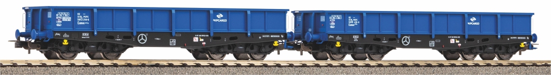 PIKO 58285 - H0 - 2-tlg. Set Niederbordwagen 401Zp, PKP Cargo, Ep. VI
